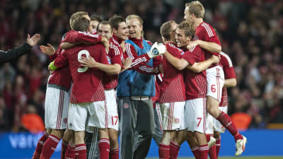 Så här såg det ut 2009 när Danmark slog ut Sverige i VM-kvalet.