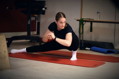 Alva Thors på gymmet.