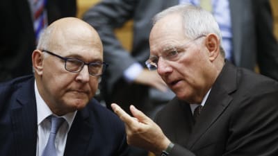 Frankrikes finansminister Michel Sapin och Tysklands finansminister Wolfgang Schäuble