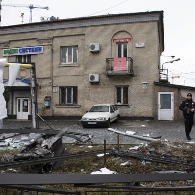 Kiev efter bombning.