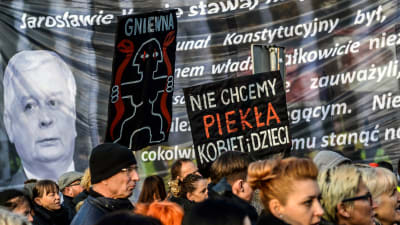protest mot begränsandet av aborträtten