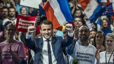 Presidentkandidat Emmanuel Macron i Frankrike