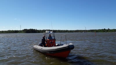 Polisens nya RIB-båt i Vasa.
