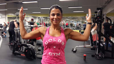 Roya Chatran på sitt gym i Åbo
