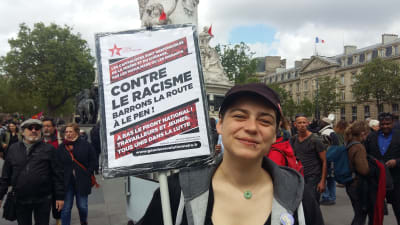 Cécile Rimboud under valkampanjen i Frankrike