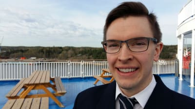 Kapten Mathias Fröberg på m/s Finnswan.