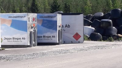 Gasflak vid Jeppo Biogas Ab.