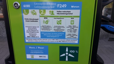 Laddningsställe för elbilar.