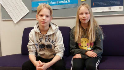 Emil och Ada går i Kimpisen koulu i Villmanstrand 
