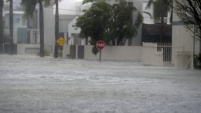 Översvämning i San Juan efter att stormen Maria drog över Puerto Rico.