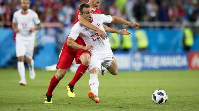 Xherdan Shaqiri avgjorde matchen mot Serbien.