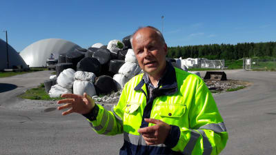 Vd Kurt Stenvall vid Jeppo Biogas Ab.