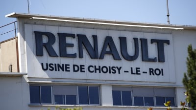 Bild på fabriksbyggnad. Fabriken är Renaults fabrik i staden Choisy-le-Roi.
