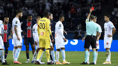 Fem röda kort i PSG- Marseille