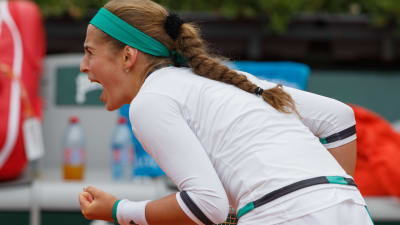 Jelena Ostapenko i semifinal i Franska öppna.