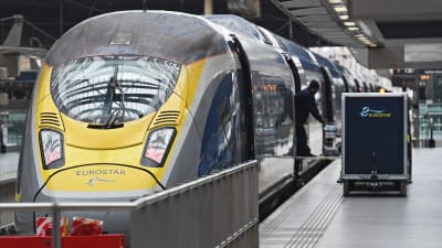 Höghastighetståget Eurostar på väg från London till Amsterdam.