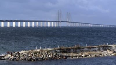 Öresundsbron mellan Danmark och Sverige den 12 november 2015.