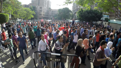 Demonstranter i Kairo