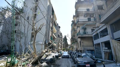 Förstörelse efter explosion i Beirut