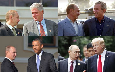 USA:s presidenter och Vladimir Putin