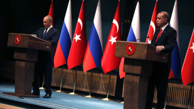 Ryssland och Turkiet kom överens om tätare samarbete i Syrien då president Vladimir Putin besökte Turkiet förra månaden 
