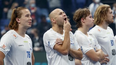 Finland deppar efter VM-finalen 2021.