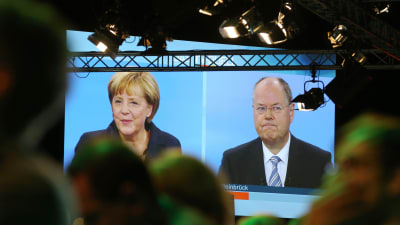 Merkel och Steinbrück i tv-duell inför valet den 22 september