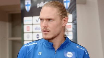 Fredrik Jensen vid en landslagsträning 2020.