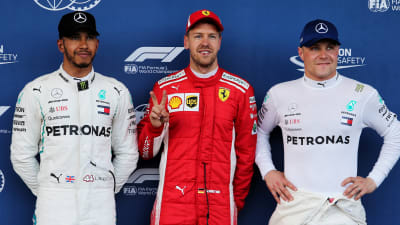 Lewis Hamilton, Sebastian Vettel, Valtteri Bottas.