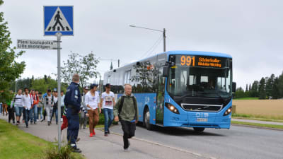 skolstart i Kyrkoby skola i Sibbo 15.08.16