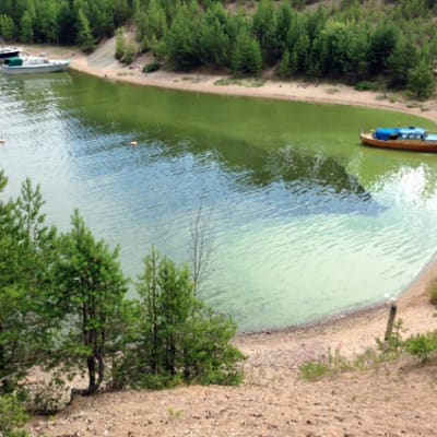 levälautta rannassa