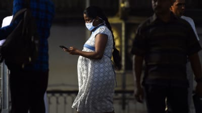 Gravid kvinna på Sri Lanka