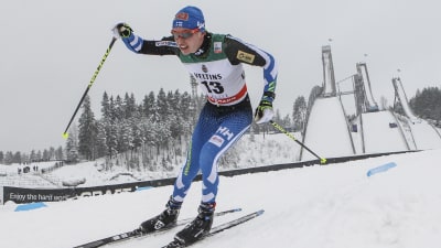 Matti Heikkinen är välbekant med spåren i Lahtis, här i en tävling 2016.