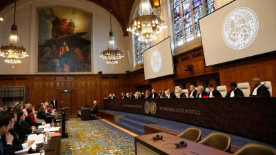 Internationella domstolen i Haag 6.3.2017 då domstolsprocessen mellan Ukraina och Ryssland inleddes.