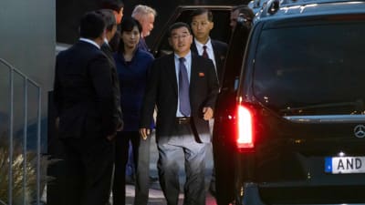 Den nordkoreanska förhandlingsdelegationen anländer till Stockholm
