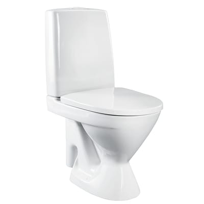 Vit wc-skål i porslin.§