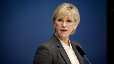 Utrikesminister Margot Wallström på Rosenbad den 30 oktober 2014.