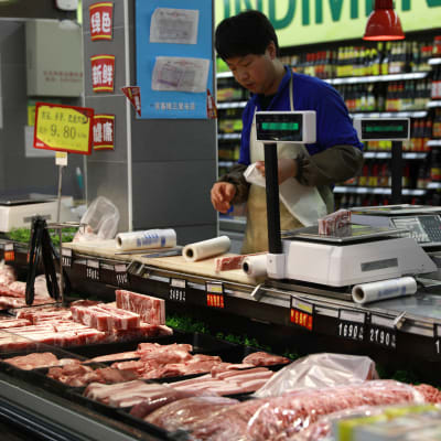 De kinesiska strafftullarna drabbar särskilt amerikanskt griskött. Kina är den tredje största köparen av amerikanskt griskött
