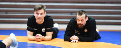 Sebastian Strandvall och Jesper Engström under en VPS-träning 2023.