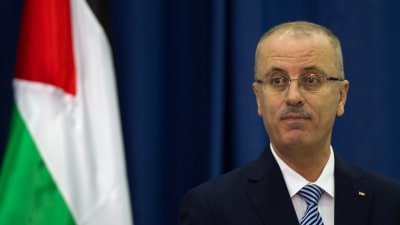 Palestinas avgående premiärminister Rami Al-Hamdallah. 