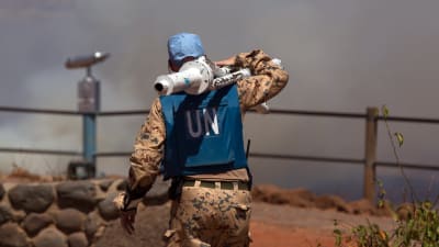 FN:s fredsbevarare i gränsområde mellan Israel och Syrien