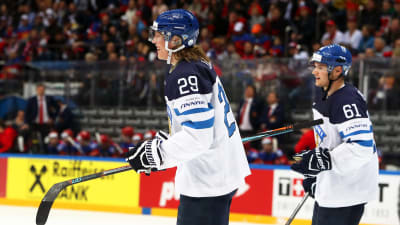 Patrik Laine och Aleksander Barkov, ishockey-VM 2016.
