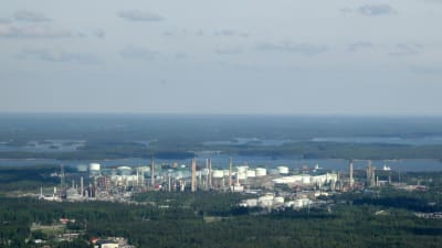 flygbild från Sköldvik i Borgå