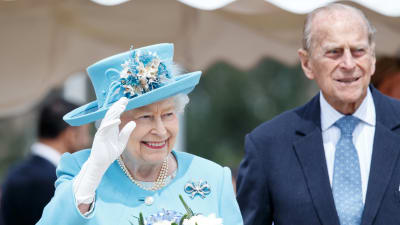 Prins Philip och prinsessan Elizabeth i Skottland år 2016. Året efter drog han sig tillbaka från de offentliga plikterna.