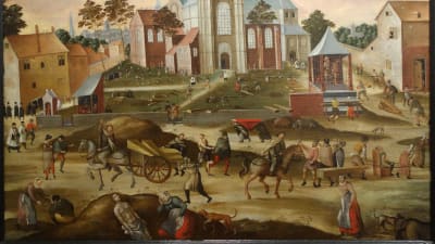 Belgisk medeltida illustration av digerdöden