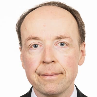 Kansanedustaja Jussi Halla-aho (ps) eduskunnassa Helsingissä 11. huhtikuuta 2023.