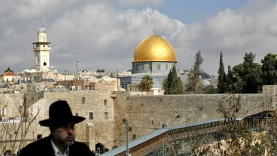 Vid klagomuren i Jerusalem