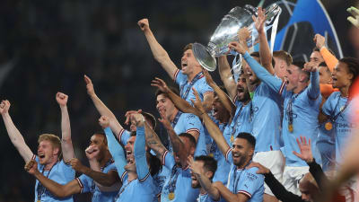 Manchester City firar titel i Champions League.