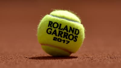En Roland Garros-tennisboll.