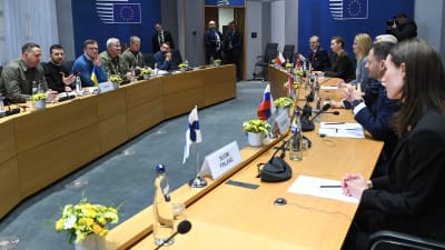 EU-ledare i rundabordsförhandlingar med den ukrainska presidenten i Bryssel